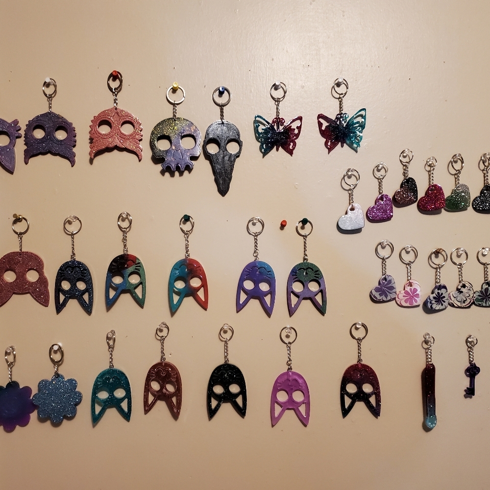 Keychains and necklaces